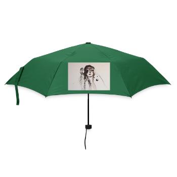 mädchen grusel - Regenschirm (klein) - Flaschengrün - Vorne