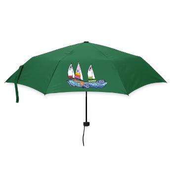 Segelboote - Regenschirm (klein) - Flaschengrün - Vorne