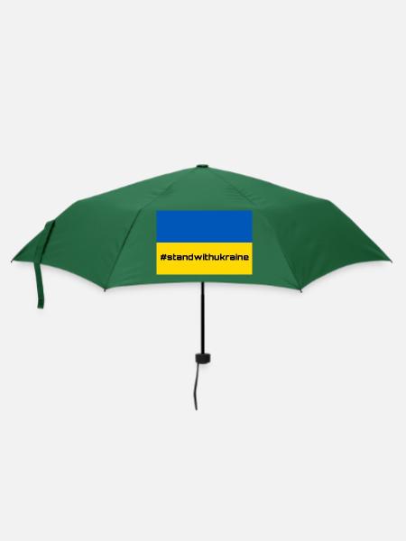 Stand with Ukraine! - Regenschirm (klein) - Flaschengrün