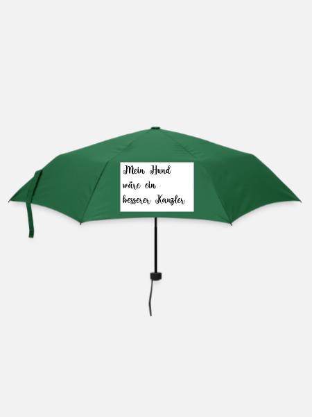 Mein Hund wäre ein besserer Kanzler - Regenschirm (klein) - Flaschengrün