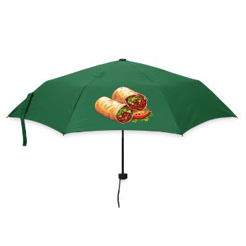 Geschmackvolle Köstlichkeit: Döner Dürüm Wrap - Regenschirm (klein) - Flaschengrün - Vorne