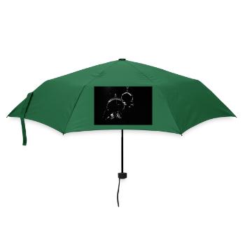 Kopfhörer in der Dunkelheit - Regenschirm (klein) - Flaschengrün - Vorne