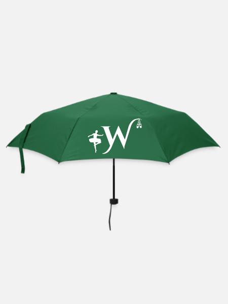 Buchstabe w Ballerina - Regenschirm (klein) - Flaschengrün