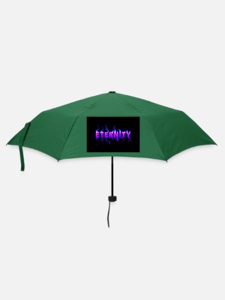 Eternity - Schriftzug im Flammenstil - Regenschirm (klein) - Flaschengrün