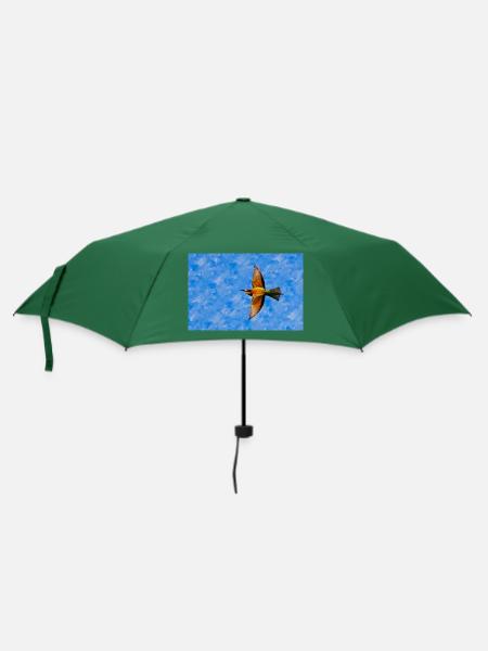 Bienenfresser im Flug - Regenschirm (klein) - Flaschengrün