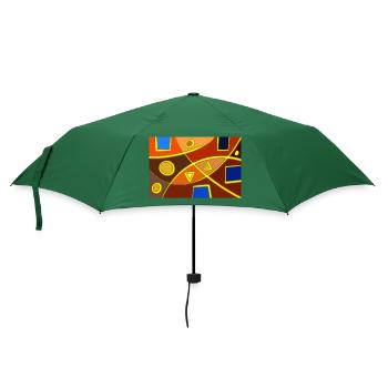 Formen Abstrakt - Regenschirm (klein) - Flaschengrün - Vorne