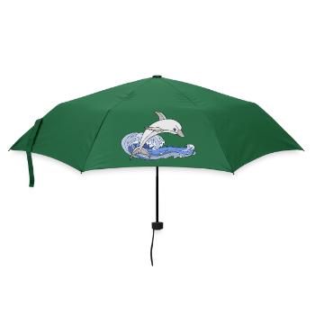 Delfin - Regenschirm (klein) - Flaschengrün - Vorne