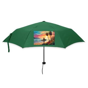 Surfen & Wellen - Regenschirm (klein) - Flaschengrün - Vorne