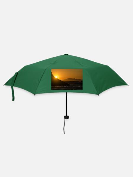 Sunset - Regenschirm (klein) - Flaschengrün