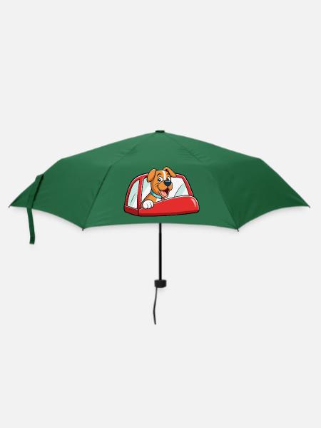 Fröhliche Boxer-Toasting-Kunst - Regenschirm (klein) - Flaschengrün