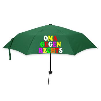 Oma gegen rechts - Regenschirm (klein) - Flaschengrün - Vorne