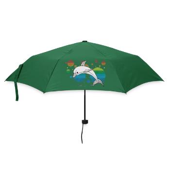 Delfin - Regenschirm (klein) - Flaschengrün - Vorne