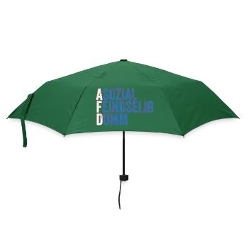 asozial feindselig dumm! - Regenschirm (klein) - Flaschengrün - Vorne