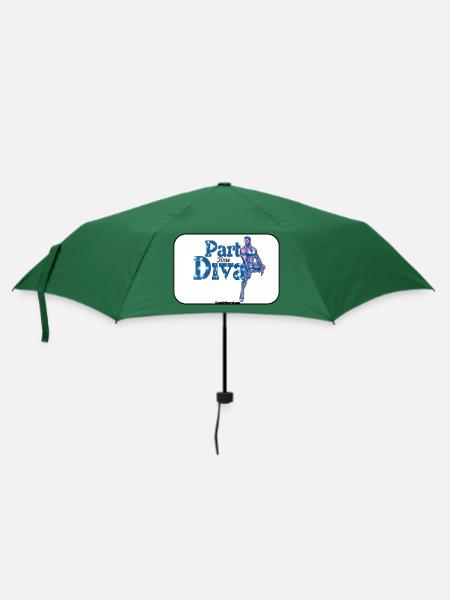 011-PartTimeDiva - Regenschirm (klein) - Flaschengrün