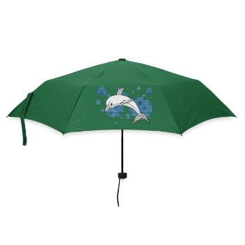 Delfin - Regenschirm (klein) - Flaschengrün - Vorne