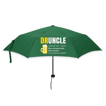 Betrunkener Wie Ein Normaler Onkel Nur Betrunkener Bier - Regenschirm (klein) - Flaschengrün - Vorne