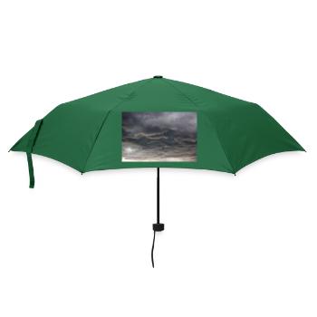 Dunkle Wolkenformationen im Sturm - Regenschirm (klein) - Flaschengrün - Vorne