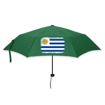 Geschenk für Uruguay - Regenschirm (klein) - Flaschengrün - Vorne