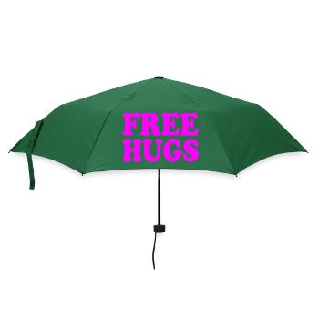 Free hugs - Regenschirm (klein) - Flaschengrün - Vorne
