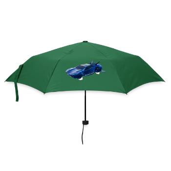 Sci-Fi Fliegendes Auto - Regenschirm (klein) - Flaschengrün - Vorne
