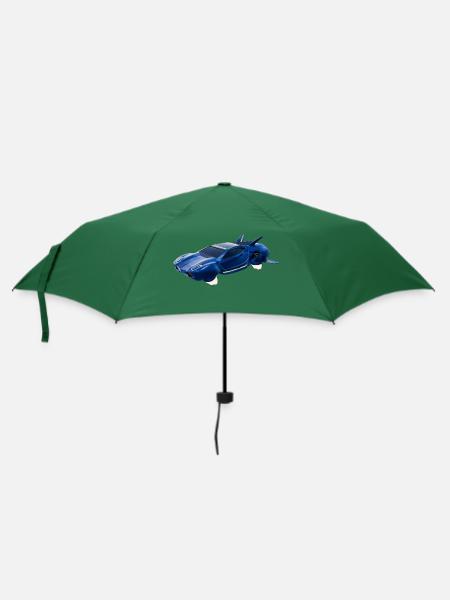 Sci-Fi Fliegendes Auto - Regenschirm (klein) - Flaschengrün