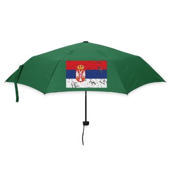 Serbien - Regenschirm (klein) - Flaschengrün - Vorne