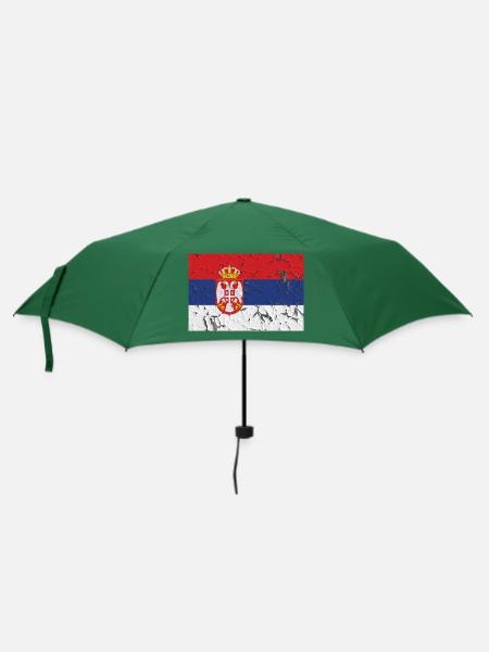 Serbien - Regenschirm (klein) - Flaschengrün