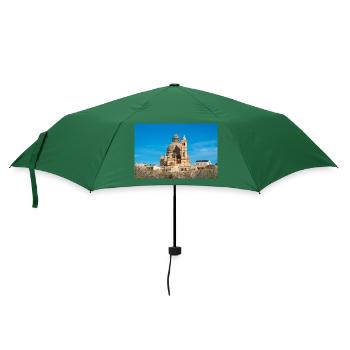 Rotunde von Xewkija, Gozo, Malta - Regenschirm (klein) - Flaschengrün - Vorne