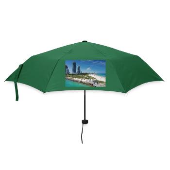 Miami Beach Piermit Wolkenkratzer - Regenschirm (klein) - Flaschengrün - Vorne