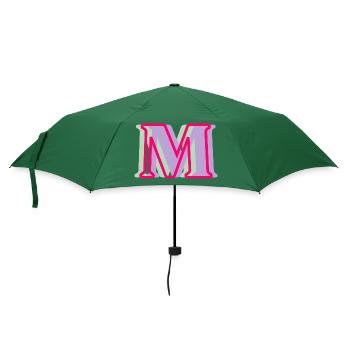 Mehrfarbiger Buchstabe m - Regenschirm (klein) - Flaschengrün - Vorne