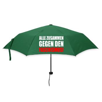 alle zusammen gegen faschismus - Regenschirm (klein) - Flaschengrün - Vorne