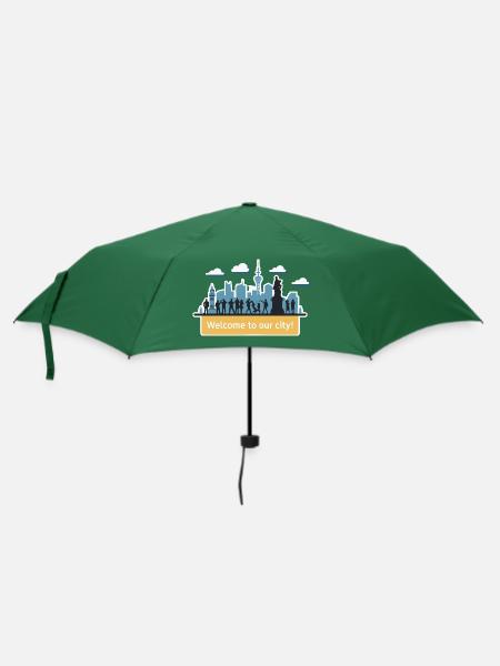 TOURIST - Regenschirm (klein) - Flaschengrün