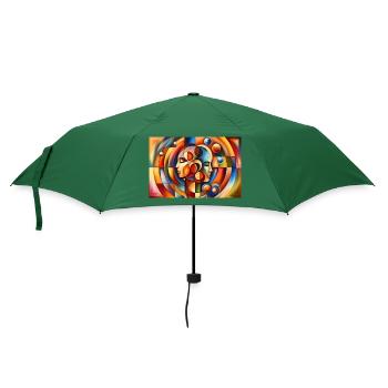Abstrakte Beziehung - Regenschirm (klein) - Flaschengrün - Vorne