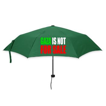 gaza is not for sale - Regenschirm (klein) - Flaschengrün - Vorne