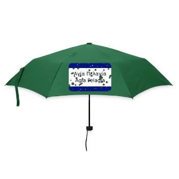 mg kriti ortsschild agiapelagia - Regenschirm (klein) - Flaschengrün - Vorne