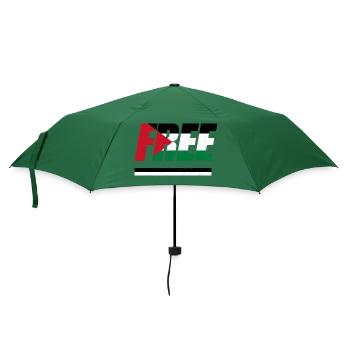 Free Palestina - Regenschirm (klein) - Flaschengrün - Vorne
