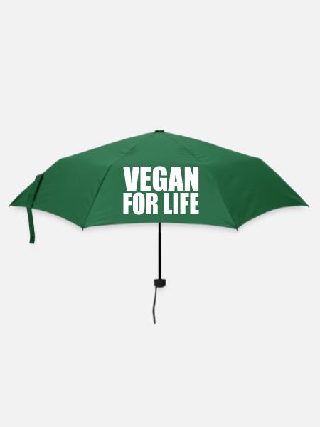 Vegan - Regenschirm (klein) - Flaschengrün