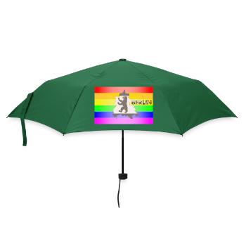 CSD Berlin Gay Pride - Regenschirm (klein) - Flaschengrün - Vorne