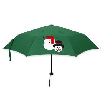 Kopfloser Schneemann - Regenschirm (klein) - Flaschengrün - Vorne