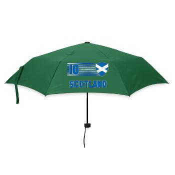 Schottland Fußball Mannschaft - Regenschirm (klein) - Flaschengrün - Vorne