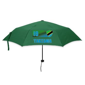 Tansania Fußball Mannschaft - Regenschirm (klein) - Flaschengrün - Vorne