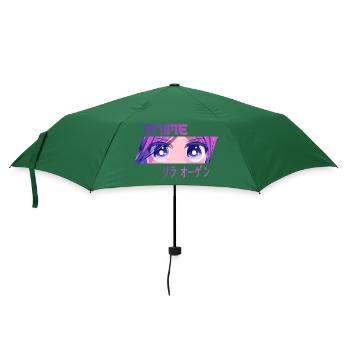Anime violette Augen Anime violet eyes - Regenschirm (klein) - Flaschengrün - Vorne