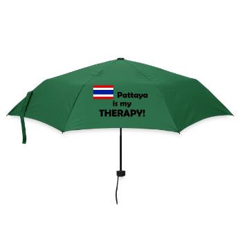 Pattaya is my Therapy - Regenschirm (klein) - Flaschengrün - Vorne