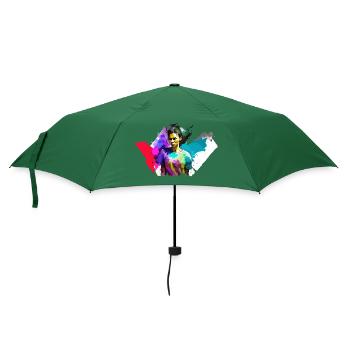 Frauenpower - Regenschirm (klein) - Flaschengrün - Vorne