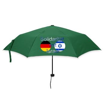 Solidarität mit Israel - Regenschirm (klein) - Flaschengrün - Vorne