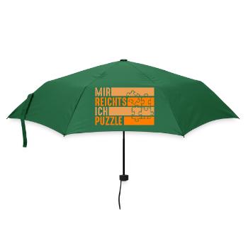 Puzzlefan Puzzler Puzzleteile Puzzle - Regenschirm (klein) - Flaschengrün - Vorne