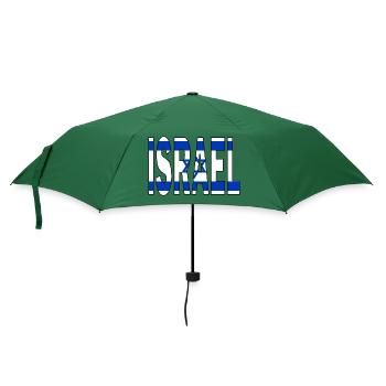 Israel in Nationalfarben - Regenschirm (klein) - Flaschengrün - Vorne