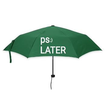 Verabschiedung lustig cool - Regenschirm (klein) - Flaschengrün - Vorne
