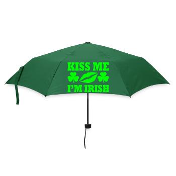Kiss me im irish - Regenschirm (klein) - Flaschengrün - Vorne