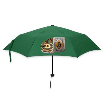 crypto boom, Kryptomünze Boom - Regenschirm (klein) - Flaschengrün - Vorne